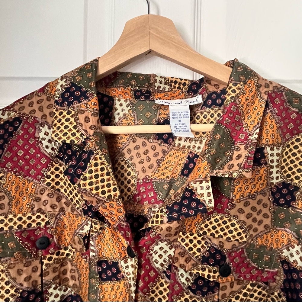 Patchwork Button-Up Shirt - image 1